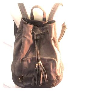 Neiman Marcus Suede Backpack
